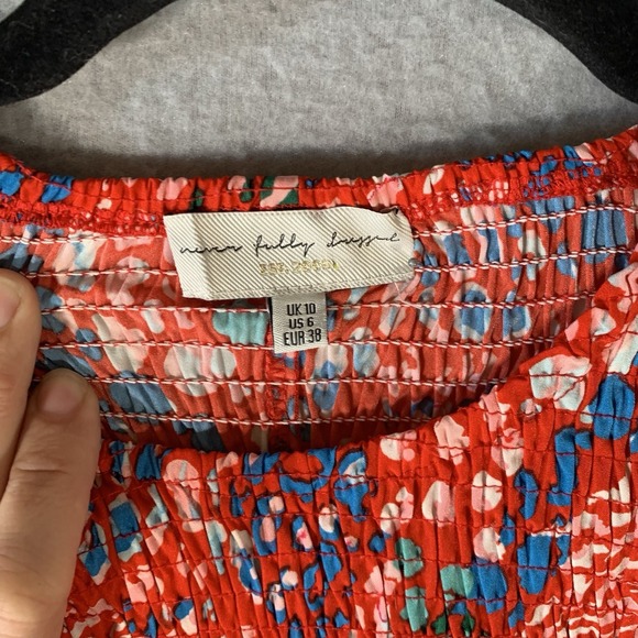 Never Fully Dressed Scarlett Red Cheetah Print Smocked Dress Size 6 - Picture 2 of 8